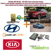iDatalink HRN-HRR-HK1 + ADS-MRR Factory Integration Adapter Connect a new iDatalink-compatible car stereo and retain steering wheel controls for select Hyundai and Kia vehicles without factory amplifiers 2011 and up.
