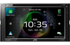 JVC KW-V960BW Wireless CarPlay, Wireless Android Auto, CD/DVD + Satellite Receiver SXV300V1 + Backup Camera TE-2MPIR
