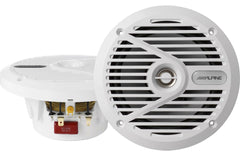 MB Quart NA3-560.4 4-channel marine amplifier 70 watts x 4 + 2 Pair Of Alpine SPS-M601W 6-1/2" 2-way marine speakers (White)