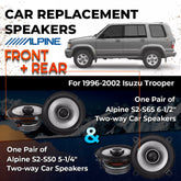 Car Speaker Replacement fits 1996-2002 for Isuzu Trooper