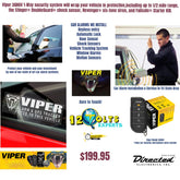 Viper 3606V 1-Way security system will wrap your vehicle in protection,including up to 1/2 mile range,the Stinger® DoubleGuard® shock sensor, Revenger® six-tone siren, and Failsafe® Starter Kill.