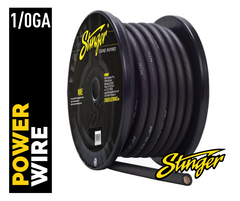 Stinger 1/0g Pro Black OFC Power Wire 50' Roll