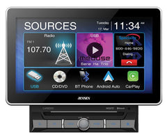 10.1" CD/DVD Multimedia Receiver w/ CarPlay, Android Auto & Bluetooth DDIN