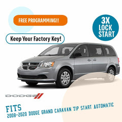 Remote Start System for 2008-2020 Dodge Grand Caravan Tip-Start Automatic
