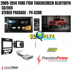 2009-2014 FORD F150 TOUCHSCREEN BLUETOOTH CD/DVD STEREO PACKAGE - PV-620B