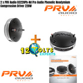 2 x PRV Audio D3220Ph-Nd Pro Audio Phenolic Neodymium Compression Driver 220W