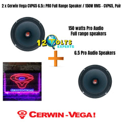 2 x Cerwin Vega CVP65 6.5″ PRO Full Range Speaker / 150W RMS – CVP65, Pair