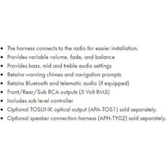 PAC AP4-TY13 (R.2) Advanced Amplifier Integration Adapter for Toyota Vehicles