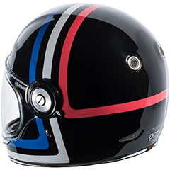 TORC T1 Unisex-Adult Retro Full face Motorcycle Helmet Tron Gloss Black, Large