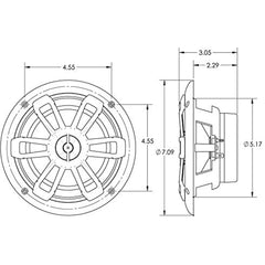 (4) MB QUART NF1-116 6.5" 80 Watt Marine 2-Way Coaxial White Speakers For Boat