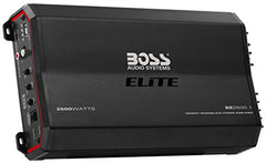 BOSS Audio Systems Elite BE2500.1 Monoblock Car Amplifier - 2500 Watts, 2 4 Ohm Stable, Class AB, Mosfet Power Supply, Great For Subwoofers