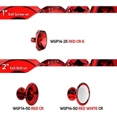 PRV AUDIO 2 Inch Exit Horn Waveguide WGP14-50 RED CR Bolt On Compression Drivers