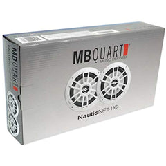 (4) MB QUART NF1-116 6.5" 80 Watt Marine 2-Way Coaxial White Speakers For Boat