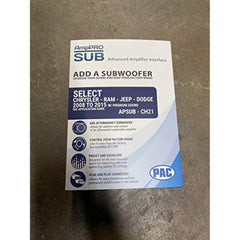 PAC Audio AmpPRO SUB Advanced Amplifier Interface