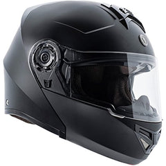 TORC T27 Full Face Modular Helmet with Integrated Blinc Bluetooth (Flat Black, X-Small)