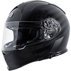 TORC Men's Full Face Helmet (Flat Black Flag, XX-Large)