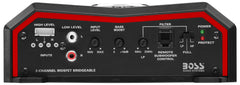 BOSS BE1600.2 1600 Watt 2-Channel Car Amplifier With Remote (BE16002)