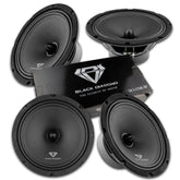 2 Pair Of Black Diamond DIA-CM8.4B 8" Mid-Range Loudspeaker with Bullet 8-Inch