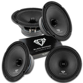 2 Pair Of DIA-CM64B Black Diamond Car Audio 6.5" 4-Ohm Mid-Range Bullet Speakers