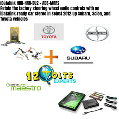 iDatalink HRN-HRR-SU2 + ADS-MRR2 Retain the factory steering wheel audio controls with an iDatalink-ready car stereo in select 2012-up Subaru, Scion, and Toyota vehicles