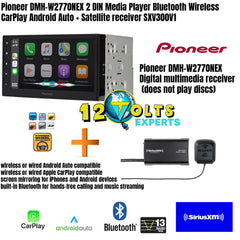 Pioneer DMH-W2770NEX 2 DIN Media Player Bluetooth Wireless Apple Android Auto CarPlay  + SXV300V1 Satellite receiver