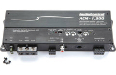 AudioControl ACM-1.300 ACM Series compact mono subwoofer amplifier 300 watts RMS x 1 at 2 ohms + Polk Audio MM 1042 DVC MM1 Series 10" subwoofer with dual 4-ohm voice coils