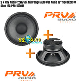 2 x PRV Audio 12W750A Midrange ALTO Car Audio 12" Speakers 8 Ohm 12A PRO 1500W