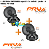 4 x PRV Audio 12W750A Midrange ALTO Car Audio 12" Speakers 8 Ohms 12A PRO 3000W