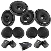 2 Pair of DIA-652C Black Diamond 6.5" Component System Speaker 2 Way 4-Ohm 120 W