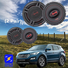 CAR AUDIO REPLACEMENT SPEAKERS FRONT AND REAR FOR 2013-2016 Hyundai Santa Fe