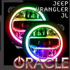 Oracle Lighting 1346-334 - Jeep Gladiator JT ColorSHIFT RGB+W Headlight DRL Upgrade Kit - SMD ColorSHIFT - w/No Controller