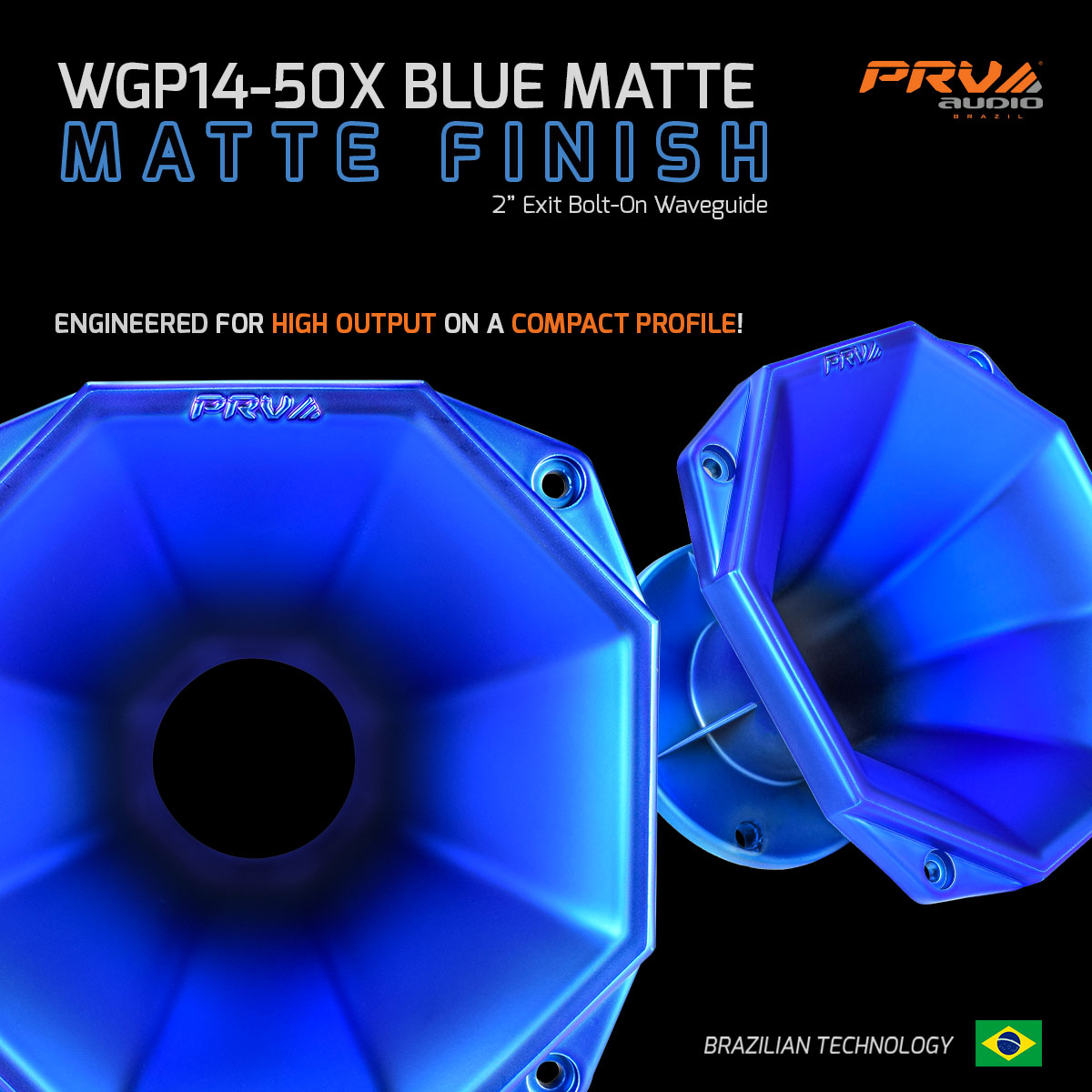 PRV Audio WGP14-50X BLUE MATTE Compact Profile Waveguide