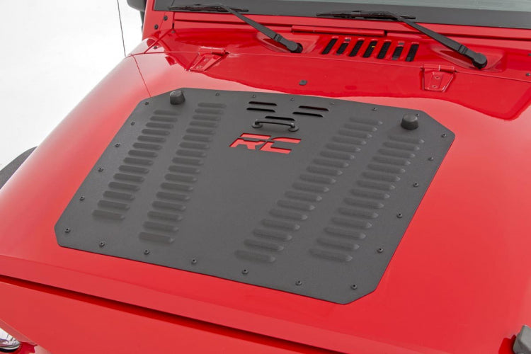 Rough Country 10527 Hood Louver with RC Logo Jeep Wrangler JK/Wrangler Unlimited (2007-2018)