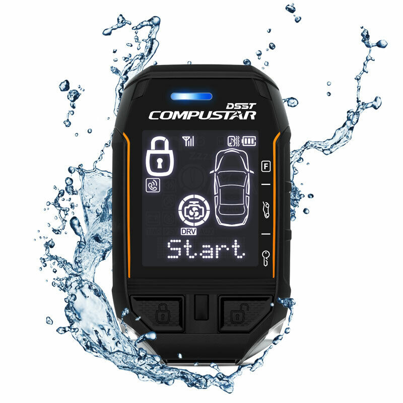 Compustar RFX-2WT12-SS 6-Button 2-Way Waterproof LCD, 3 mile range + Drone DR-X1