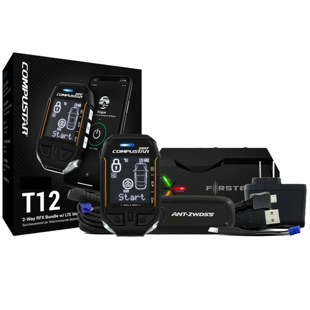 Compustar RFX-2WT12-SS 6-Button 2-Way Waterproof LCD, 3 mile range + Drone DR-X1