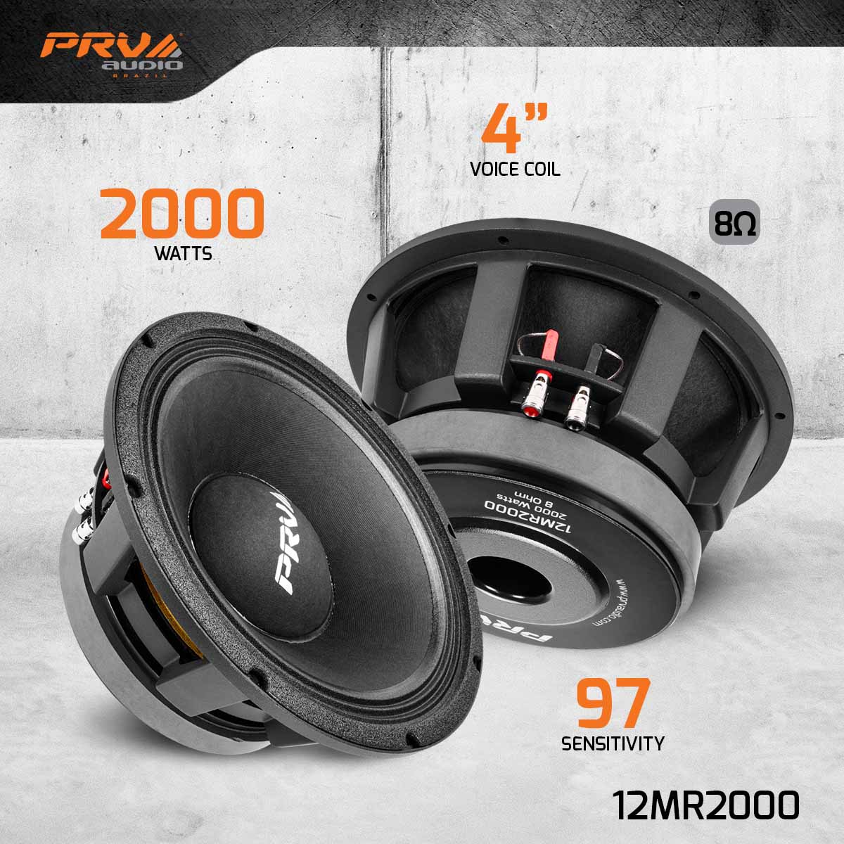 PRV Audio 12MR2000 12" Midrange Loudspeaker