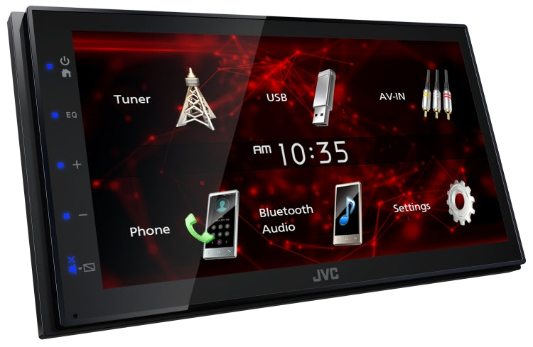 JVC KW-M180BT Receiver 6.8" WVGA Capacitive Monitor USB Mirroring for Android Bluetooth / 13-Band EQ / Short Chassis / Fast Bootup