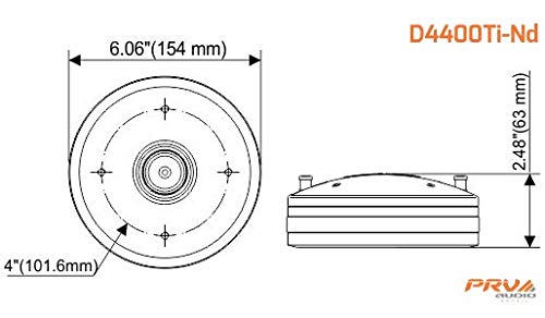 PRV Audio D4400Ti-Nd 2" Exit High Frequency Compression Driver