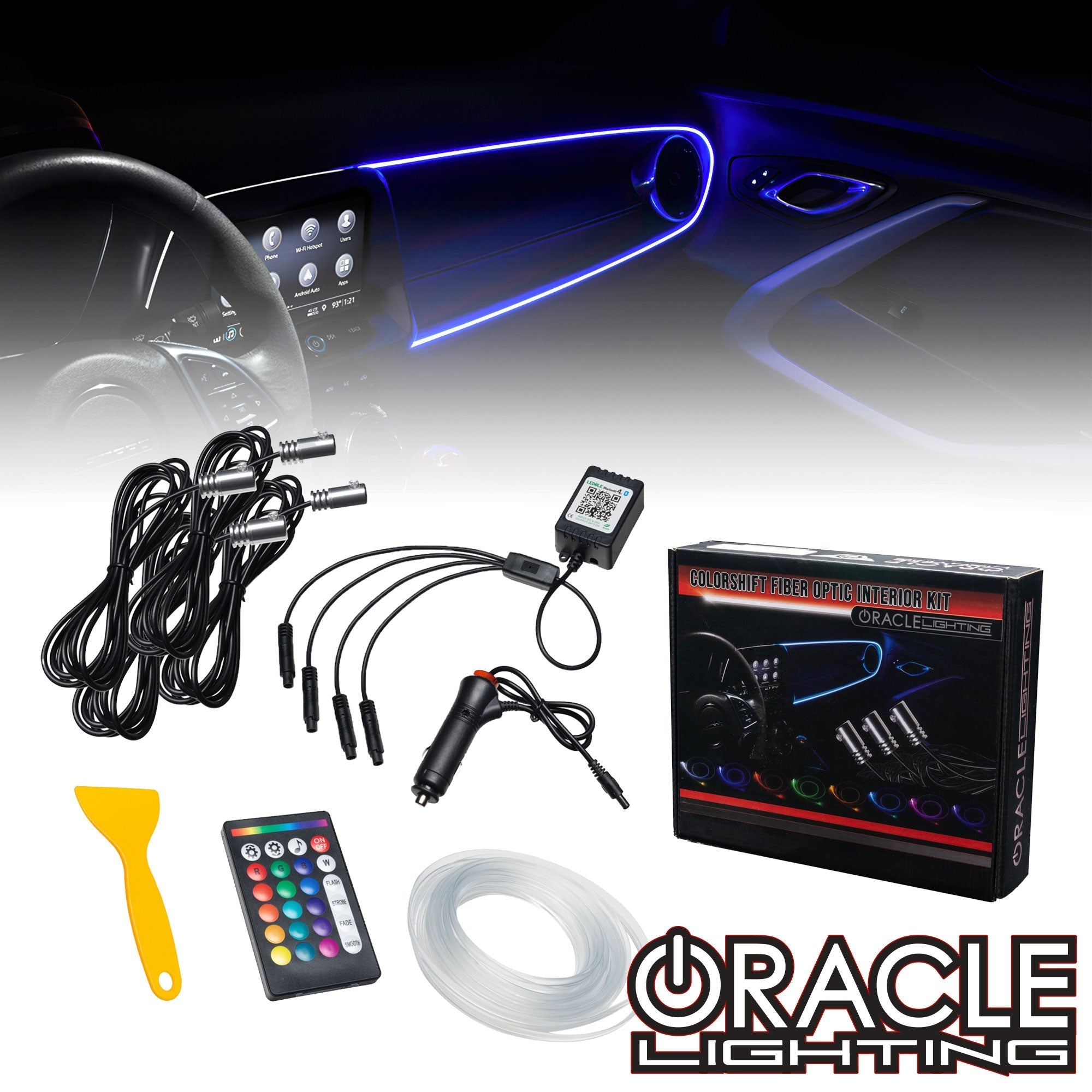 Oracle Lighting 4233-333-2 - ColorSHIFT Fiber Optic LED Interior Kit - 2 Piece