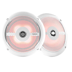 NXL-6SL/WH HYDRO 6.5" 2-Way Marine Slim Speakers with RGB LED Lighting 100W - White