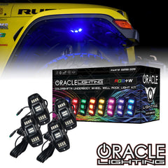 Oracle Lighting 5895-339-8 - ColorSHIFT RGB+W Underbody Wheel Well Rock Light Kit - 8 Piece