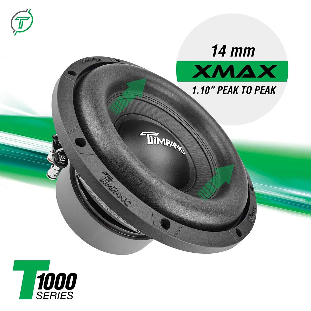 Timpano Audio TPT-T1000-10 D4 10" Car Audio Subwoofer 1000 Watts Dual 4 Ohm Deep Low Tones