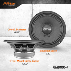 PRV Audio 6MB100-4 6.5" Midbass Loudspeaker