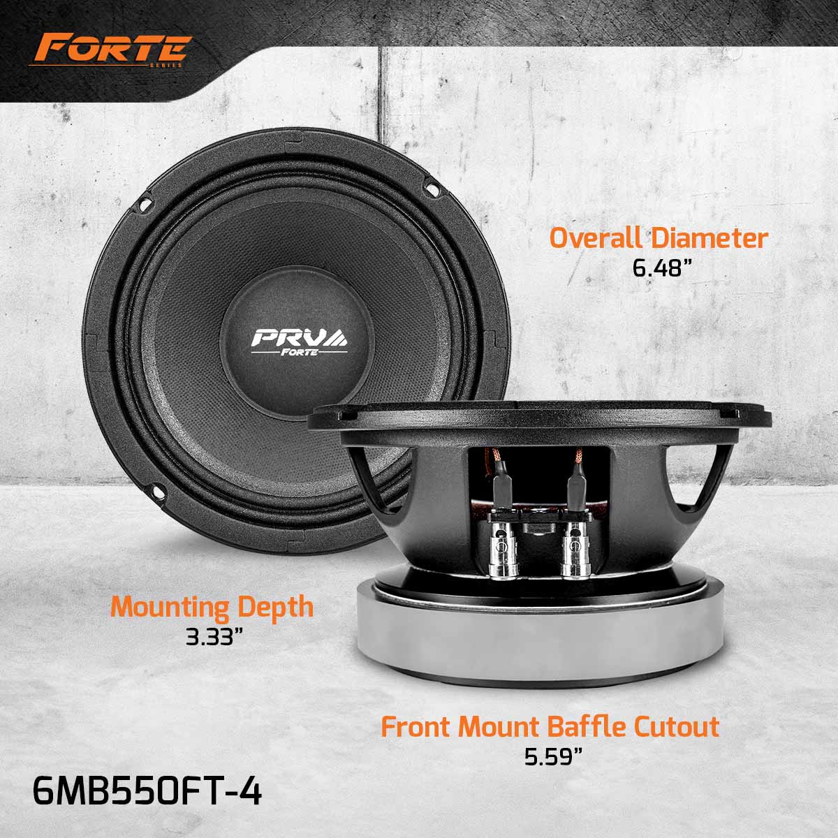 PRV Audio 6MB550FT-4 6.5" Midbass Loudspeaker