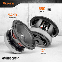 PRV Audio 6MB550FT-4 6.5" Midbass Loudspeaker