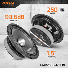 PRV Audio 6MR250B-4 SLIM 6.5" Midrange Bullet Slim Loudspeaker