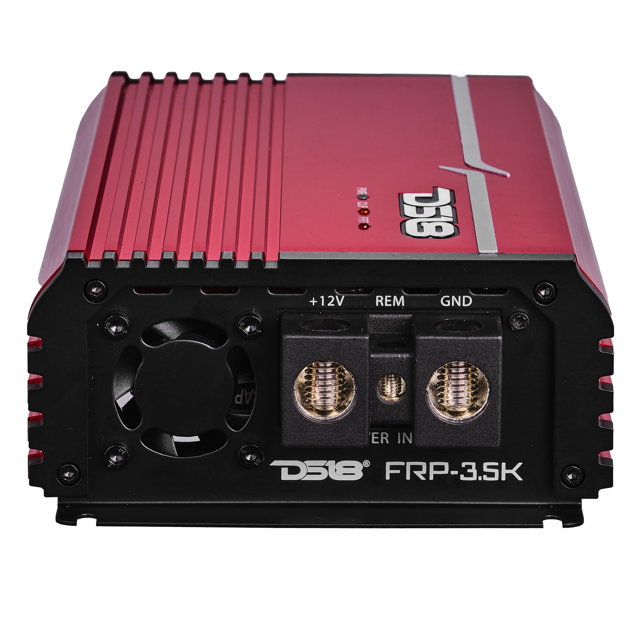 DS18 FRP-3.5K/RD 1-Channel Amplifier 3,500 Watts RMS @ 1-Ohm, Compact Full-Range Class D, High Efficiency, Monoblock Amplifier Great for Bass, Mids, or Highs, Certified Dyno Results, Red