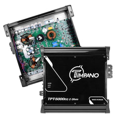 Timpano Audio TPT-5000EQ 2 Ohm 5000 Watts Car Audio Amplifier Fullrange  1 Channel Compact 12 volts Monoblock Fullrange Class D Car Amp