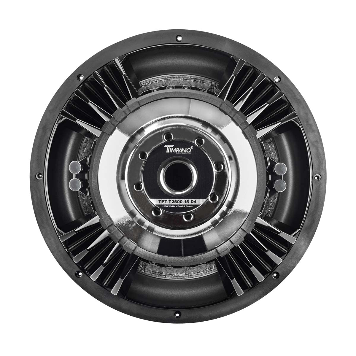 Timpano Audio TPT-T2500-15 D4 15" Car Audio Subwoofer 2500 Watts Dual 4 Ohm High Performance