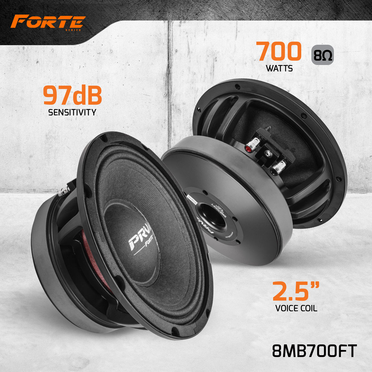 PRV Audio 8MB700FT 8" Midbass Loudspeaker